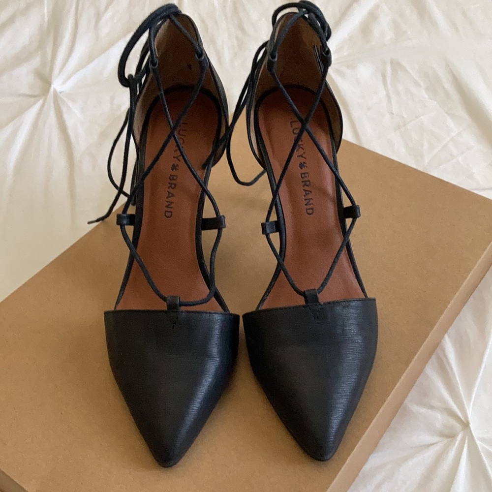 Lucky brand Sabreena heel black 6.5 - Picture 2 of 5